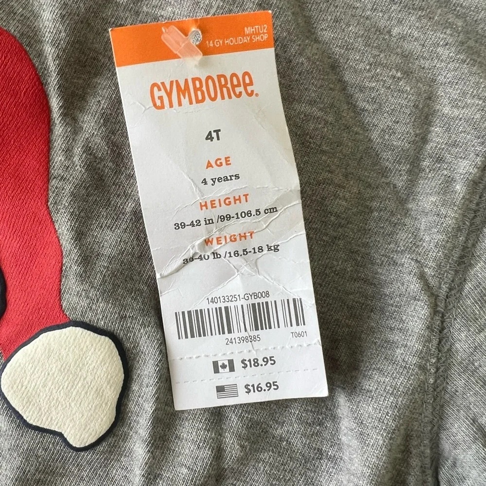 Gymboree Santa Christmas Cotton Long Sleeve Tee NEW NWT
